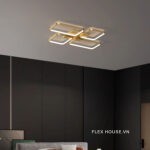 Đèn trần phòng khách đồng decor hình học sang trọng ZHM868 - bìa