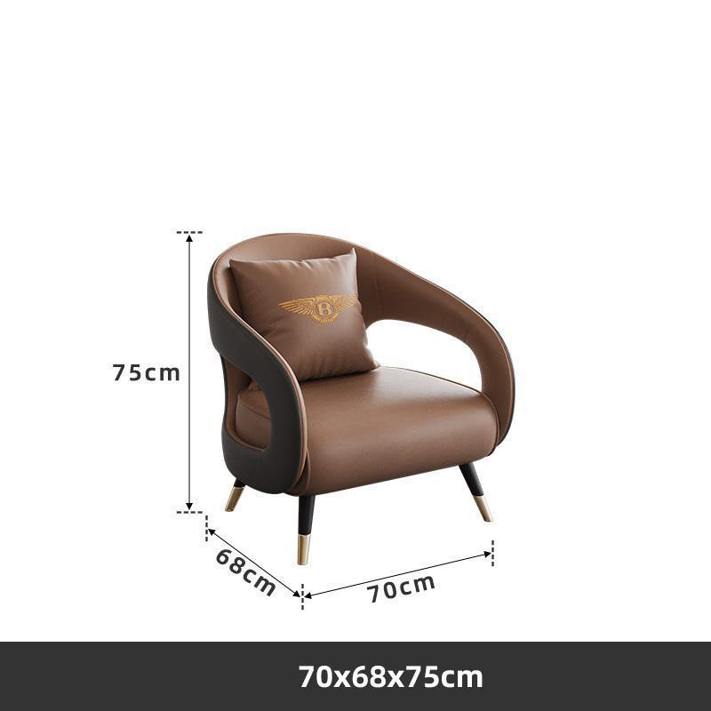 Sofa cà phê văn phòng lễ tân hiện đại bọc da SAB950 10