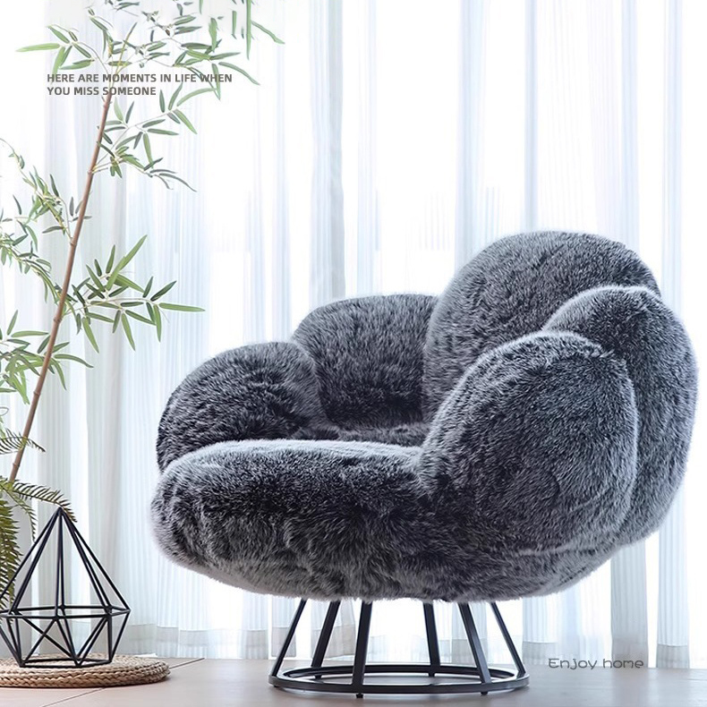 Armchair chân gấu lông mềm decor không gian FAD951 6