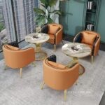 Sofa đơn da sang trọng cho phòng chờ khách sạn FAD678