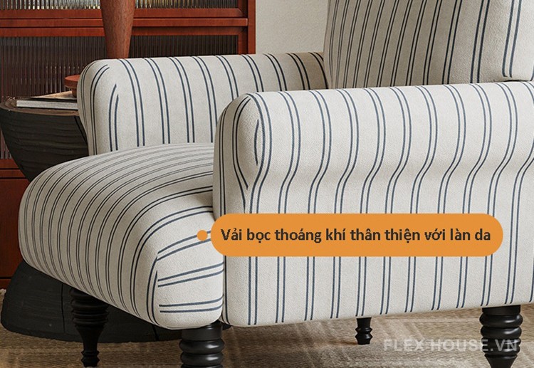 Sofa đơn kiểu Pháp cổ điển phong cách wabisabi SAB544 10