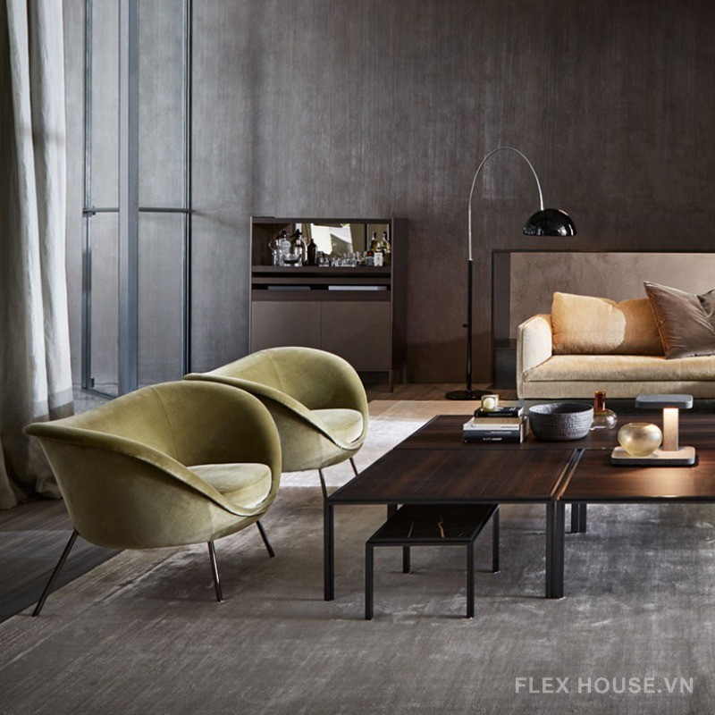 Sofa đơn tựa lưng sang trọng decor showroom FAD343 7