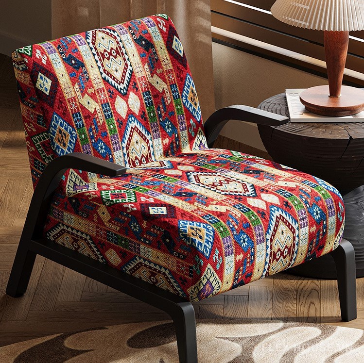 Sofa đơn vải Jacquard họa tiết thổ cẩm Wabi-Sabi SAB084 5