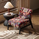 Sofa đơn vải Jacquard họa tiết thổ cẩm Wabi-Sabi SAB084