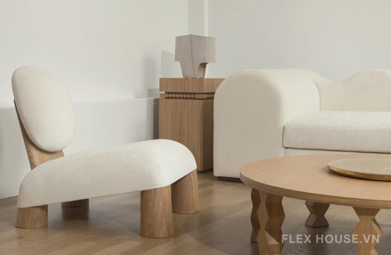 Sofa đơn phong cách Wabi sabi thư giãn sang trọng FAD811