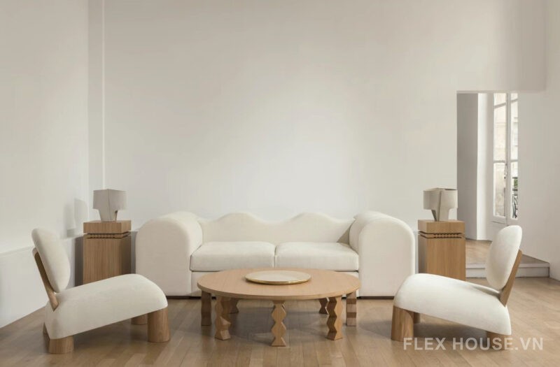 Sofa đơn phong cách Wabi sabi thư giãn sang trọng FAD811