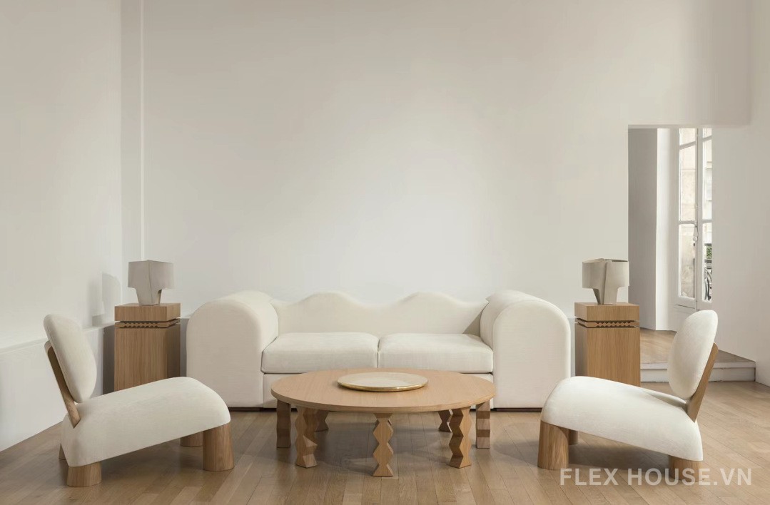 Sofa đơn phong cách Wabi sabi thư giãn sang trọng FAD811 1