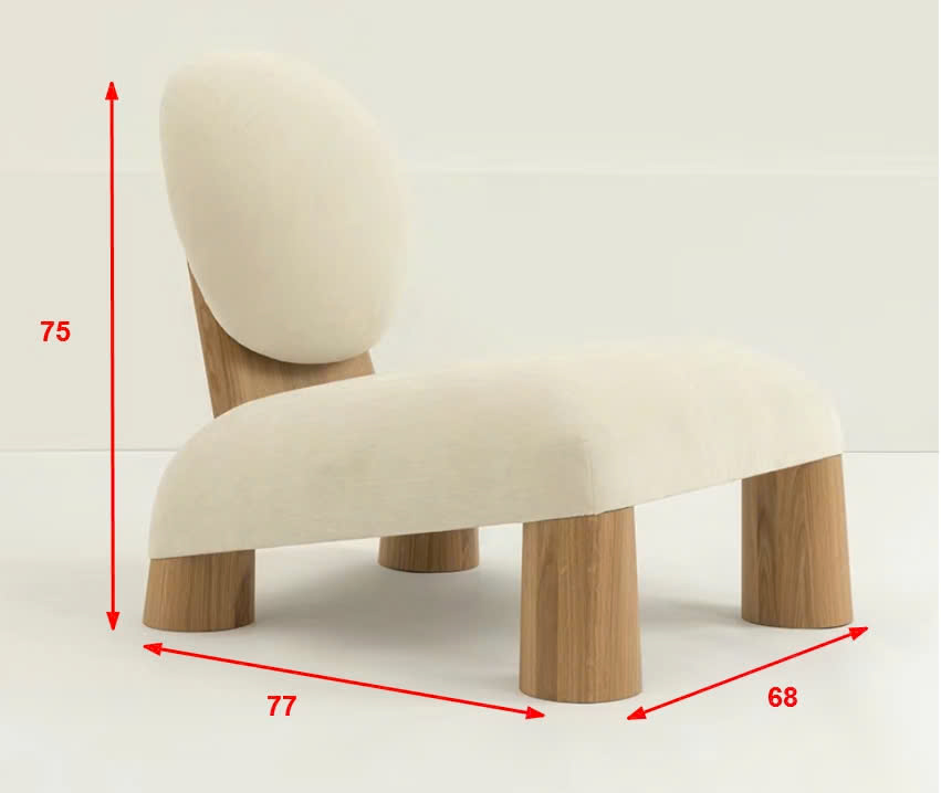 Sofa đơn phong cách Wabi sabi thư giãn sang trọng FAD811 5