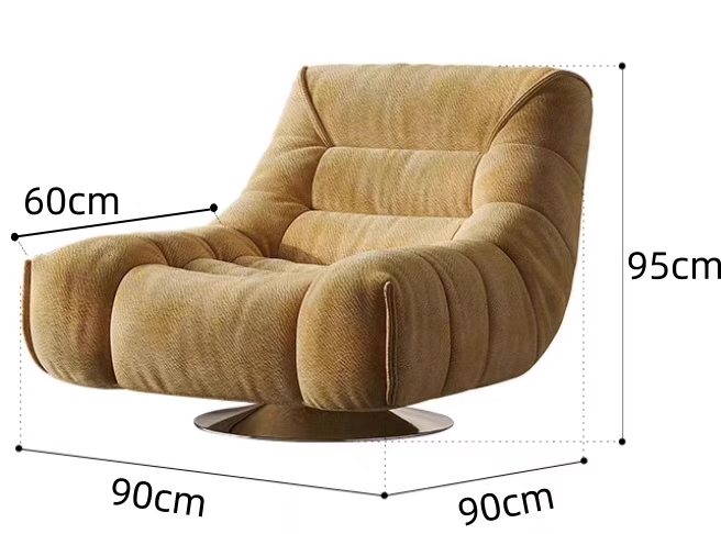 Sofa lười chân xoay vải chenille phong cách Bắc Âu FAD875 18