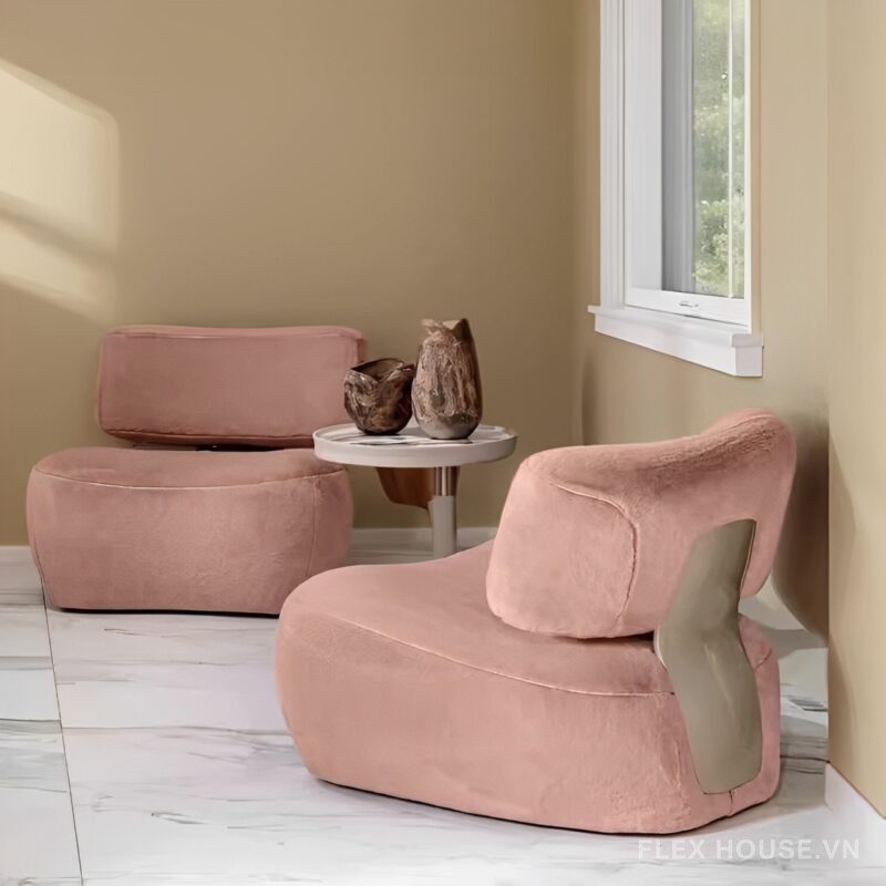 Sofa lười thư giãn vải nhung phong cách Wabi-Sabi FAD095 3
