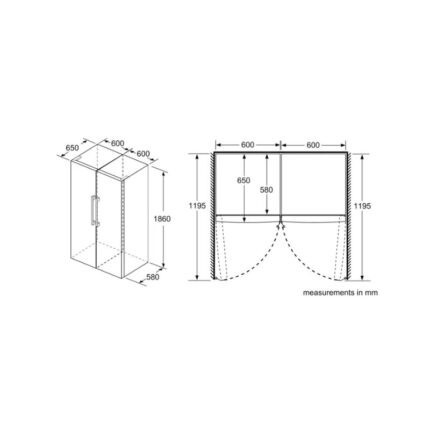 Tủ đông đơn 1 cánh mở phải Bosch HMH.GSN36VIFP (4)