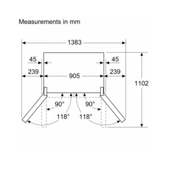 Tủ lạnh 4 cánh chéo 605L ngăn đá dưới HMH.KFN96APEAG (4)
