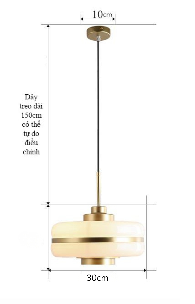 Đèn quầy bar thủy tinh thả trần Bắc Âu cao cấp MLU202