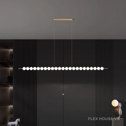 Đèn thả bàn ăn bằng đồng decor ngọc trai ZHM316-1