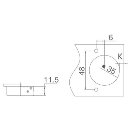 Bản lề lọt lòng giảm chấn inox 304 Imundex 7111103 (3)