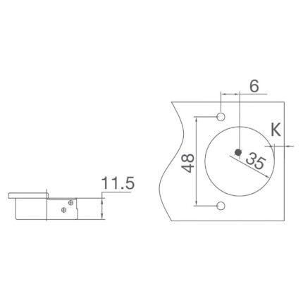 Bản lề trùm nửa góc mở 105 độ SOT3 Imundex 7172012 (1)