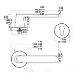 Bộ khóa tay nắm cửa DIY Set B Hafele 499.63.6-x2