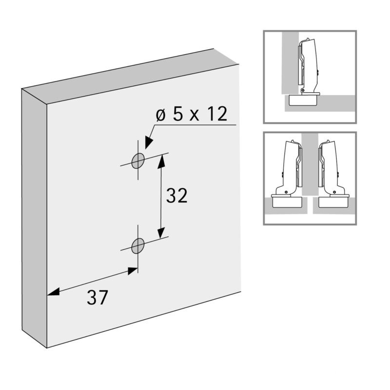 Đế bản lề SENSYS có ốc điều chỉnh HETTICH 909180 3