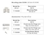 Đế bản lề SS304 cao cấp Imundex 7119001-2