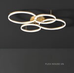 Đèn trần LED nhiều đầu bóng decor vòng tròn nghệ thuật ZHM8961 - 7