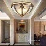 Đèn ốp trần đồng châu Âu Retro OD05