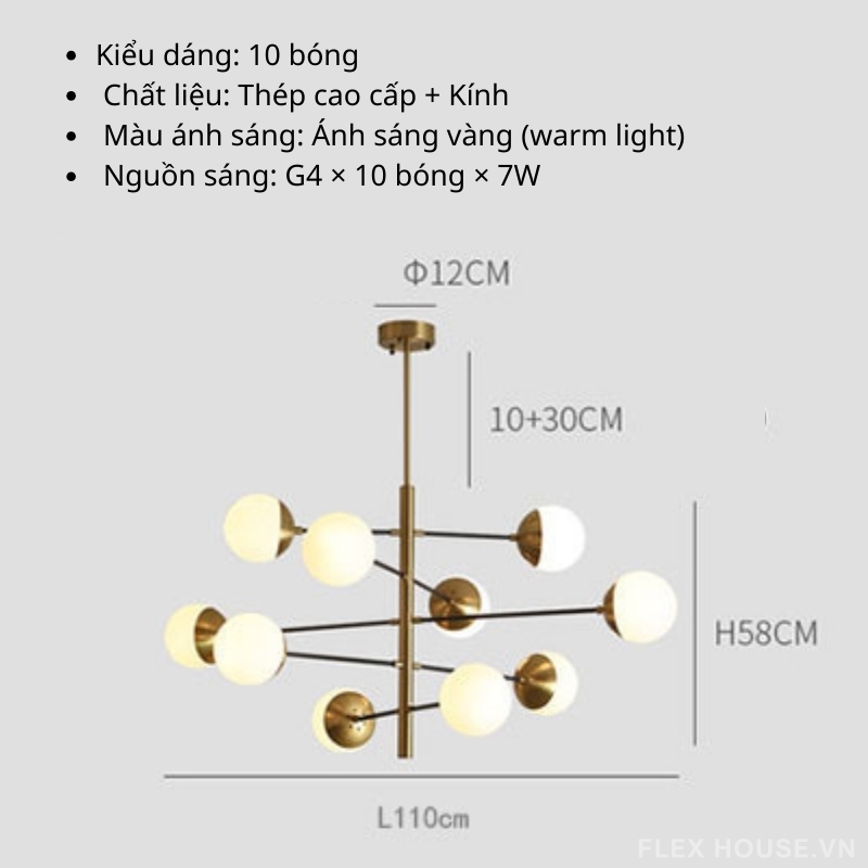 Đèn thả trần nhiều bóng phong cách Bắc Âu HX123 7 Đèn thả trần nhiều bóng phong cách Bắc Âu HX123 2