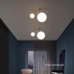 Đèn trần ban công thủy tinh phong cách Nordic Europe hiện đại ZHM6307