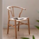 Ghế ăn gỗ đan dây phong cách Bắc Âu SHA654