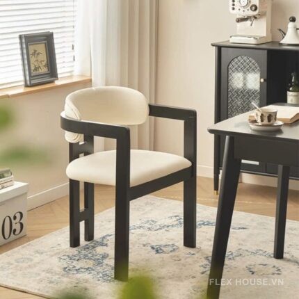 Ghế ăn gỗ đệm da cao cấp Liang Chair SHA087