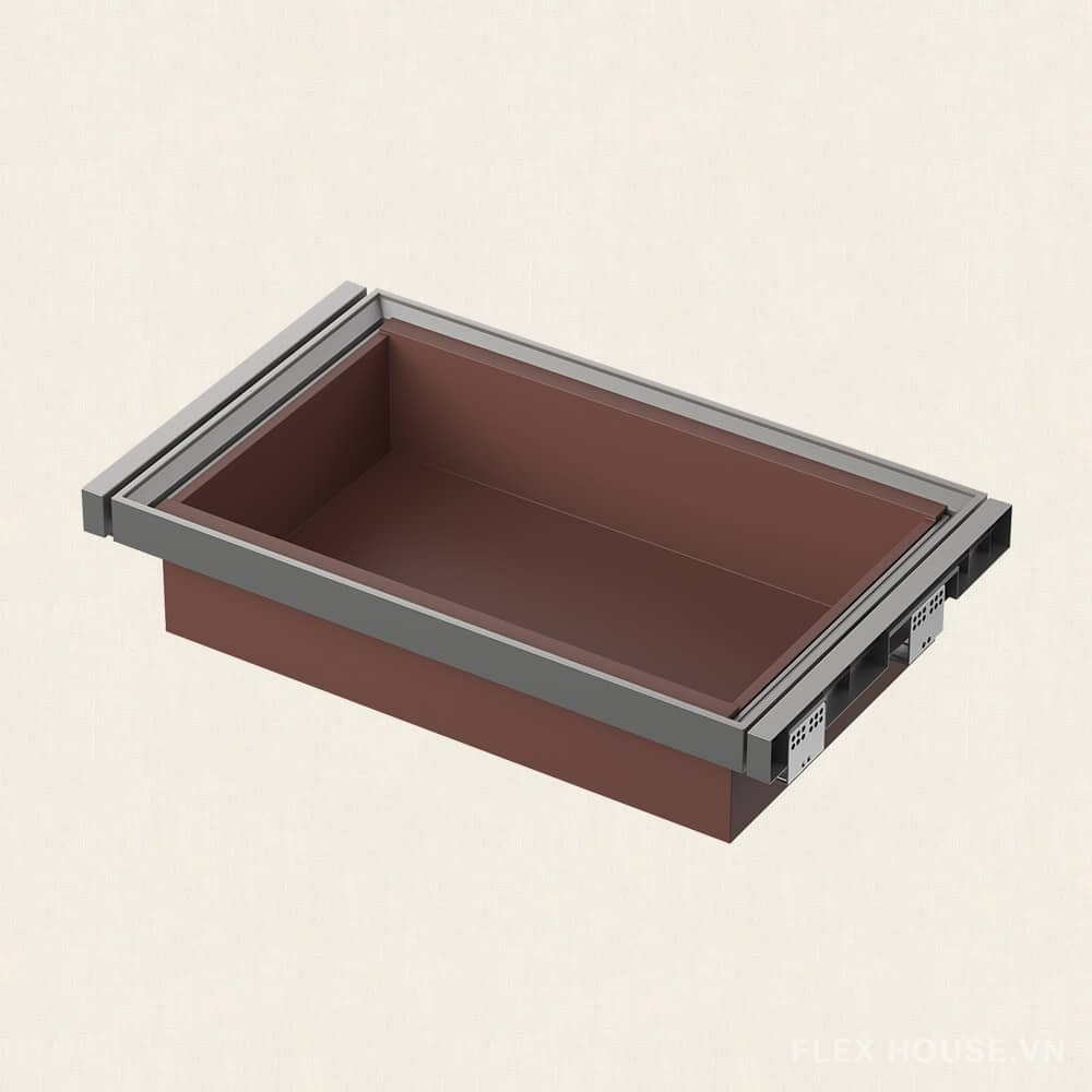 Giá để đồ gấp âm tủ màu xám Taura WD06-GR