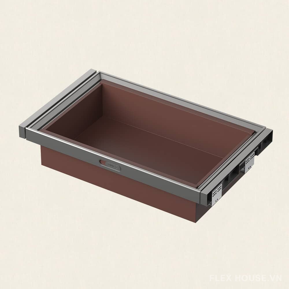 Giá để đồ gấp âm tủ màu xám Taura YD06-GR