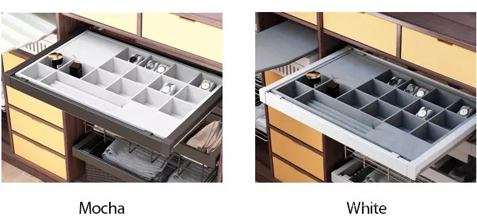 Giá đựng đồ trang sức âm tủ ray giảm chấn Taura SV07 1
