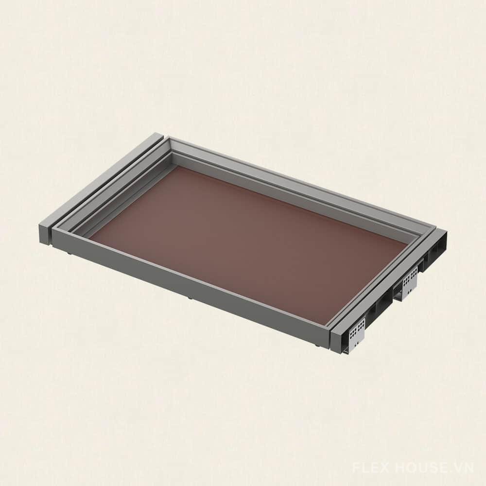 Giá đựng đồ trang sức âm tủ ray giảm chấn Taura YD01-BR 2