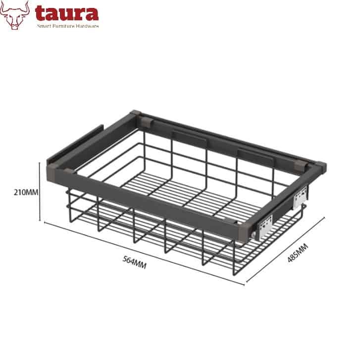 Giá rổ để đồ gấp âm tủ quần áo dạng nan Taura SV02