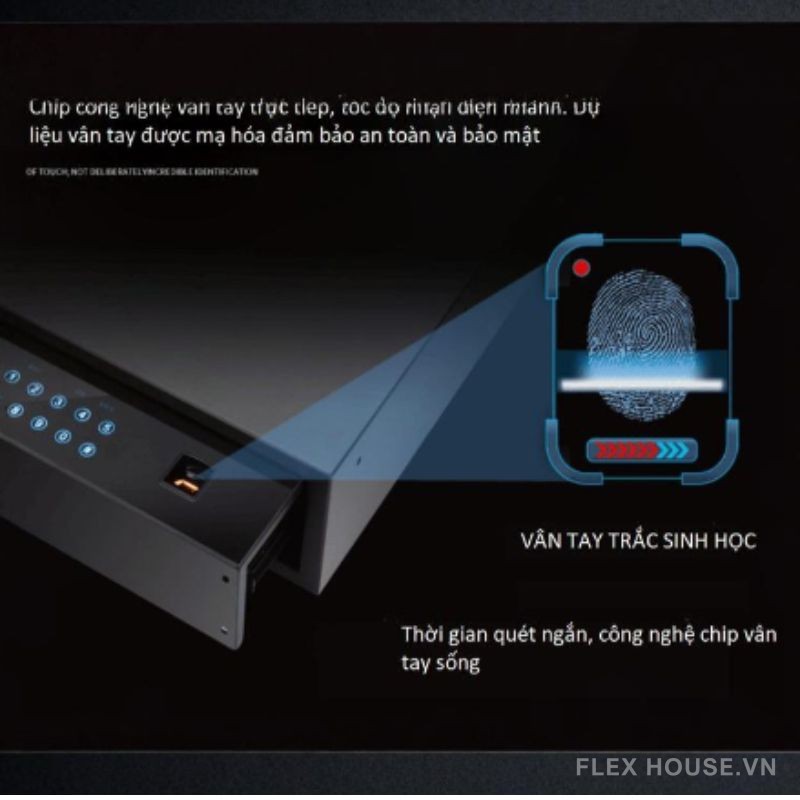 Hộp ngăn kéo khóa mật mã kết hợp vân tay YLF01 2