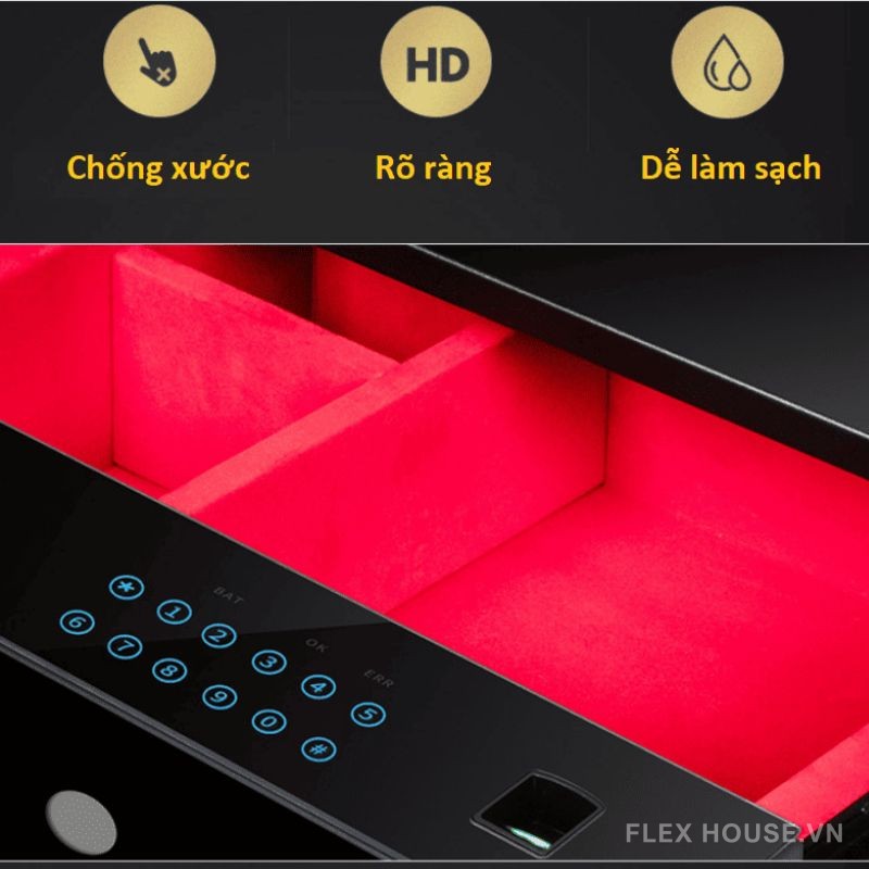 Hộp ngăn kéo khóa mật mã kết hợp vân tay YLF01 4