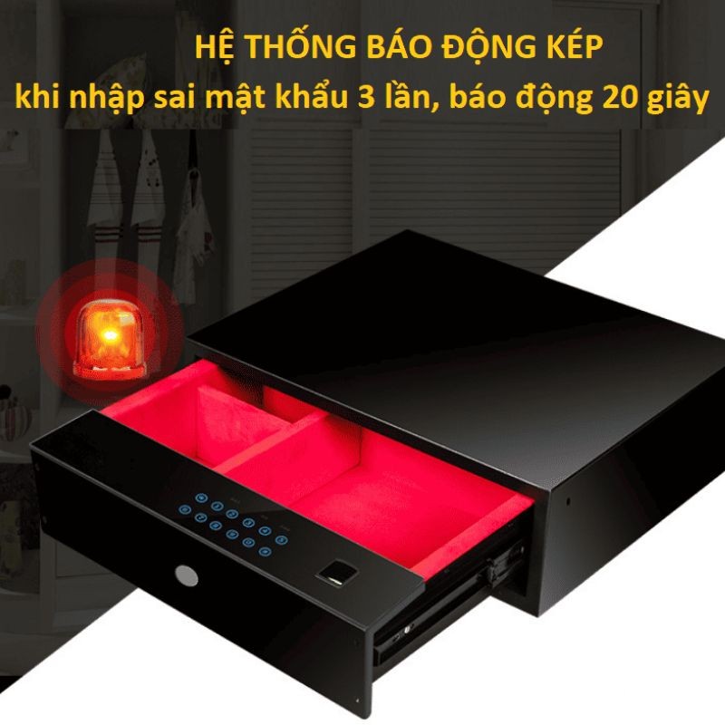 Hộp ngăn kéo khóa mật mã kết hợp vân tay YLF01 6