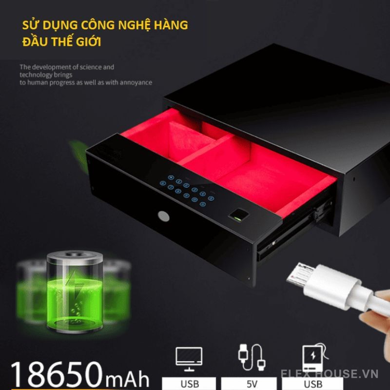 Hộp ngăn kéo khóa mật mã kết hợp vân tay YLF01 8
