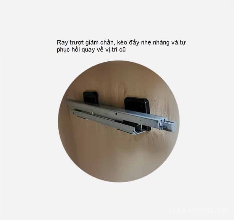 Kệ để giày âm tủ áo ray trượt giảm chấn YLF003D