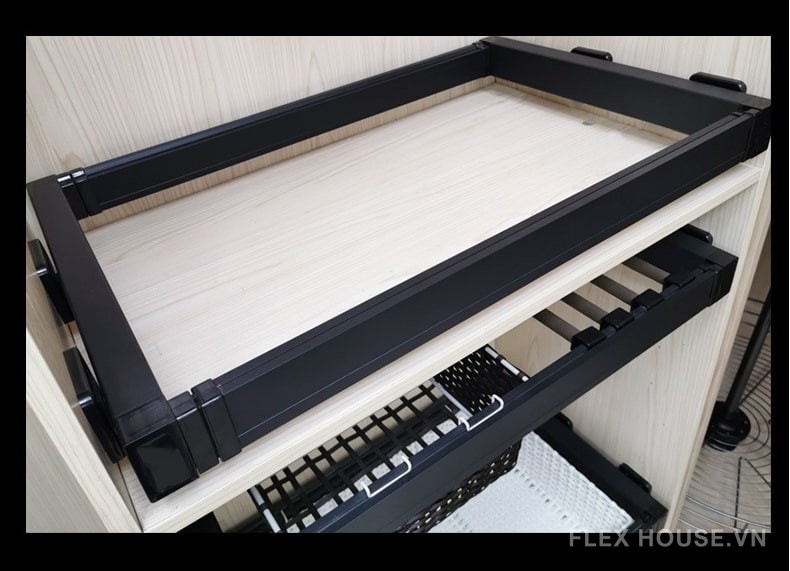 Kệ để giày âm tủ áo ray trượt giảm chấn YLF003D