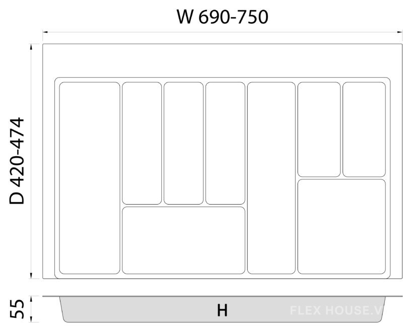 Khay chia tủ bếp tiện lợi đa dụng Imundex 7806942 2