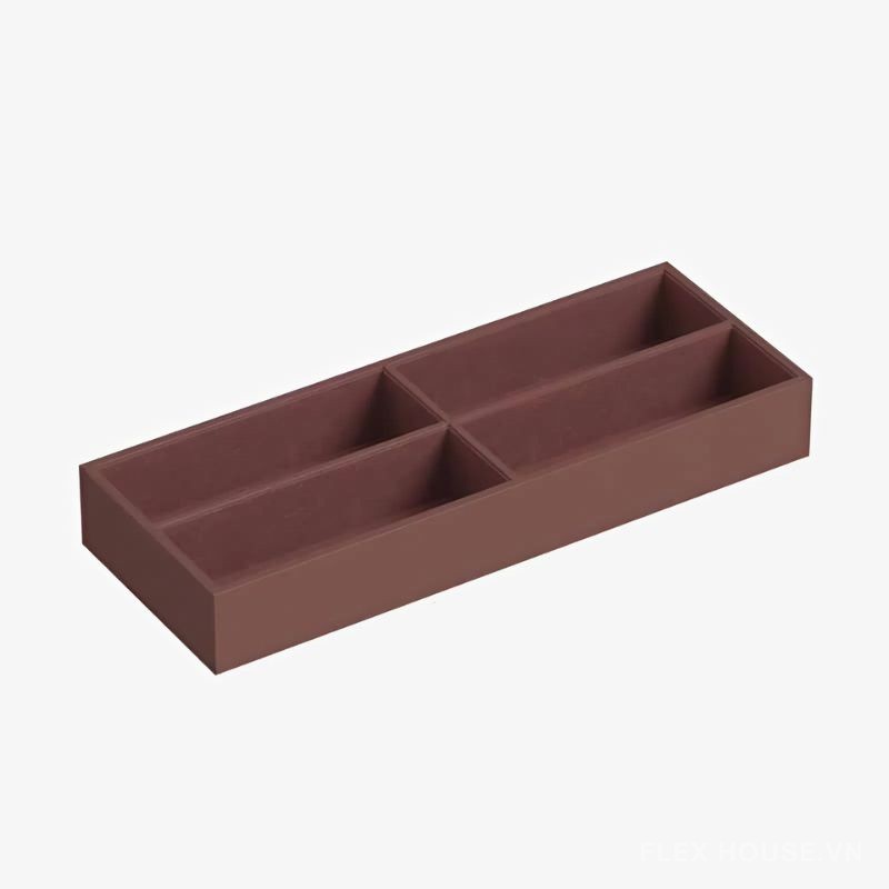Khay đựng đồ cao cấp bọc da đa năng 4 ngăn Taura LD11-G-K