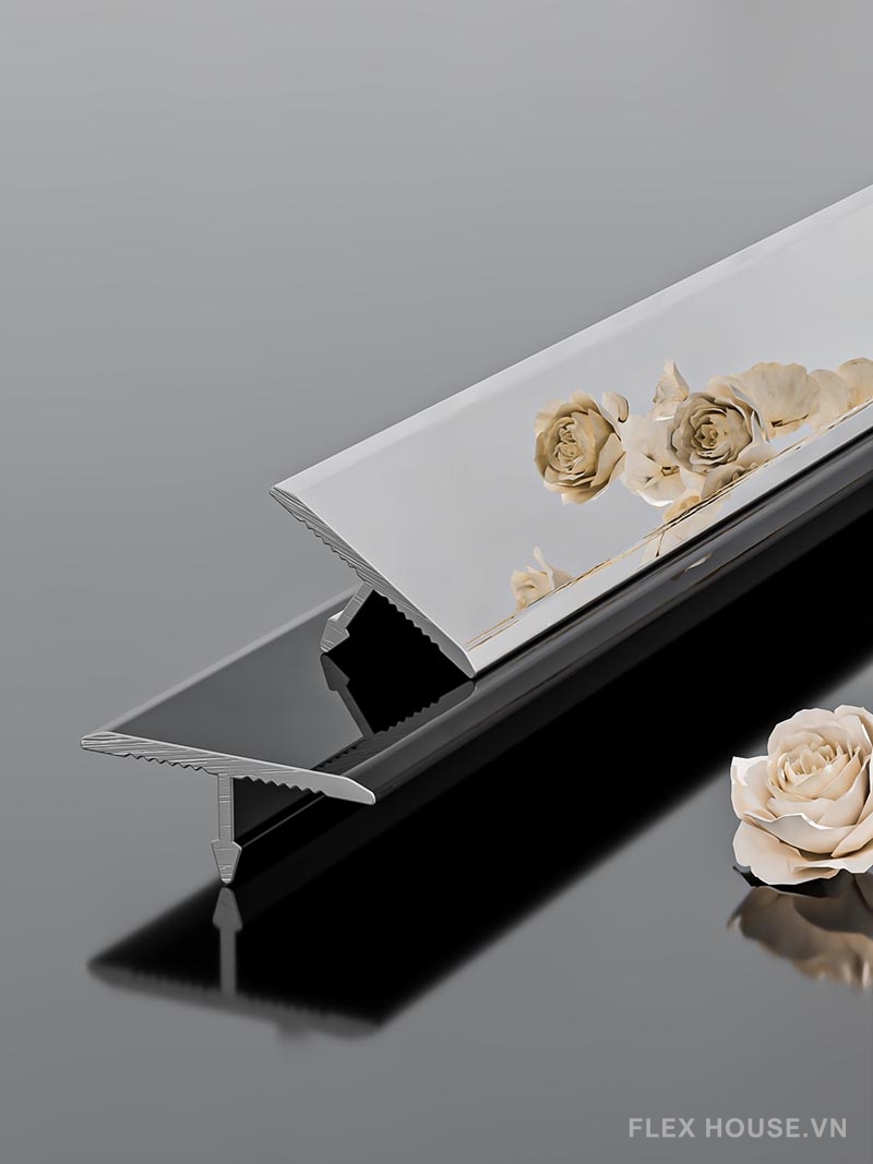 Nẹp nhôm trang trí thanh chữ T bóng gương HB-T 2 Nẹp nhôm trang trí thanh chữ T bóng gương HB-T 7