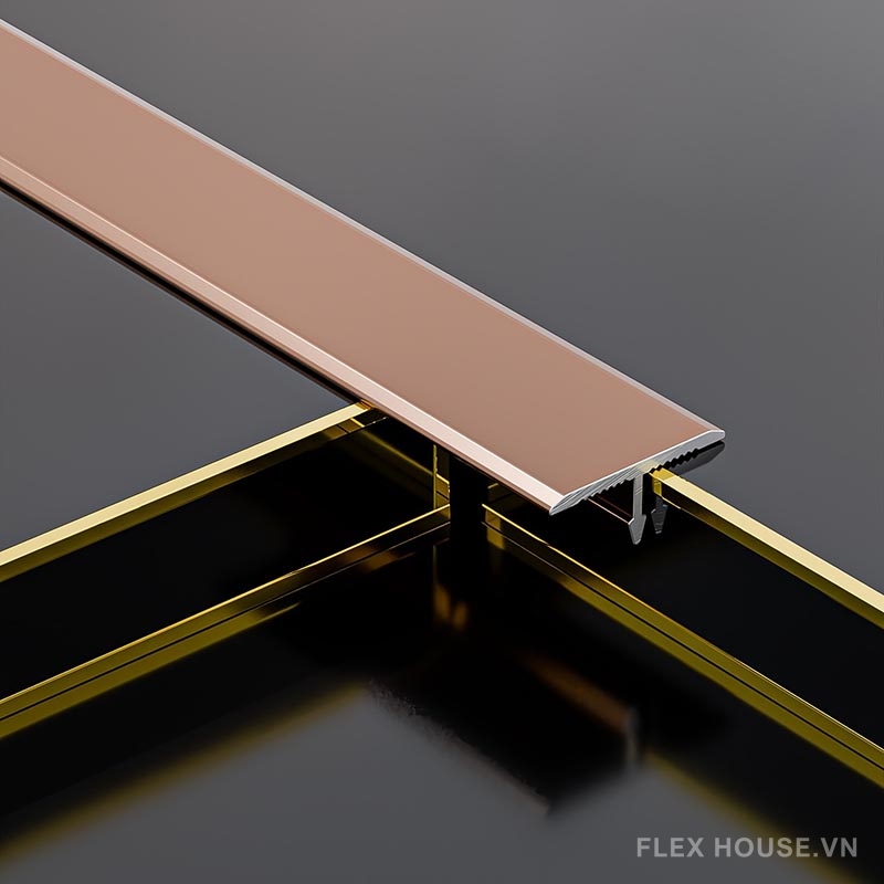 Nẹp nhôm trang trí thanh chữ T bóng gương HB-T 10 Nẹp nhôm trang trí thanh chữ T bóng gương HB-T 15