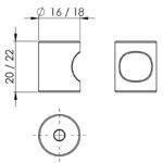 Núm tay nắm tủ nhôm hình trụ khuyết Imundex 775 (3)