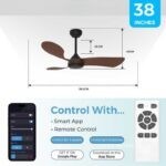 Quạt trần 3 cánh ABS cao cấp phong cách Bắc Âu ESCN07