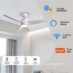 Quạt trần cánh ABS tích hợp đèn LED 40W hiện đại ESCN01