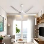 Quạt trần đèn 5 cánh ABS trang trí phòng khách ESC-C147W (2)