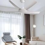 Quạt trần đèn 5 cánh ABS trang trí phòng khách ESC-C147W (4)