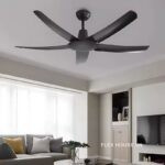 Quạt trần đèn 5 cánh ABS trang trí phòng khách ESC-C147W (5)